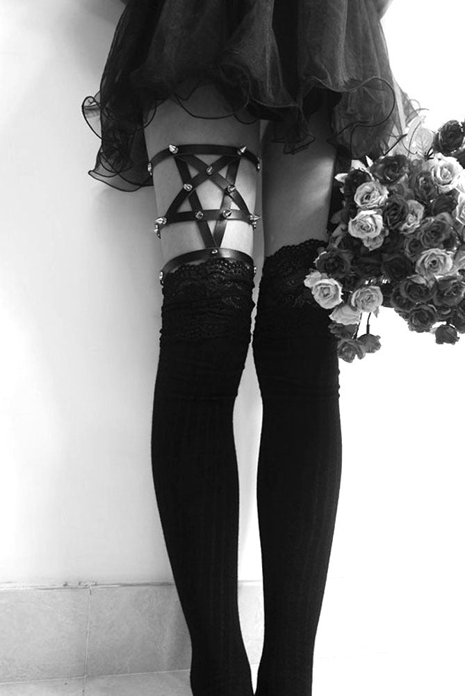 Lolita Gothic Punk Leather Leg Ring Sling