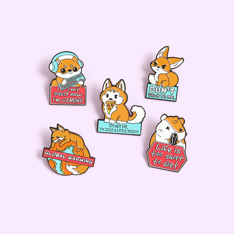 Broche de joyería de la serie de animales lindos creativos de dibujos animados