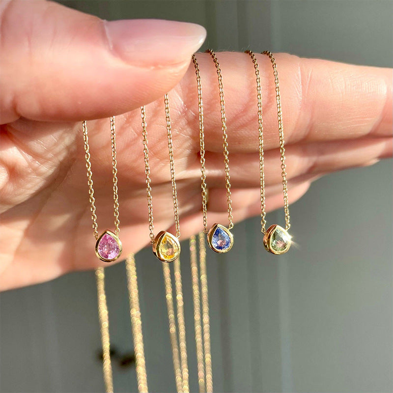 Light Luxury New 925 Silver Droplet Necklace