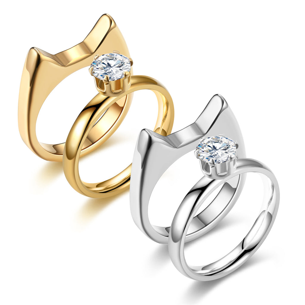 Modeschmuck Katzenohr Antikörper-Ring Praktisch für draußen