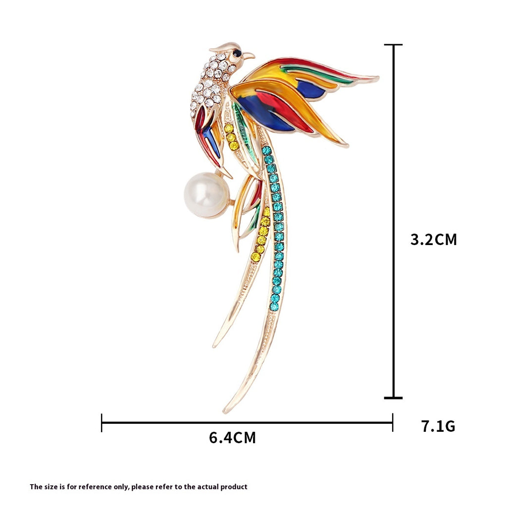 Kolibri Phönix Pfau Öltropfen Brosche Anstecknadel Kleidung Accessoires