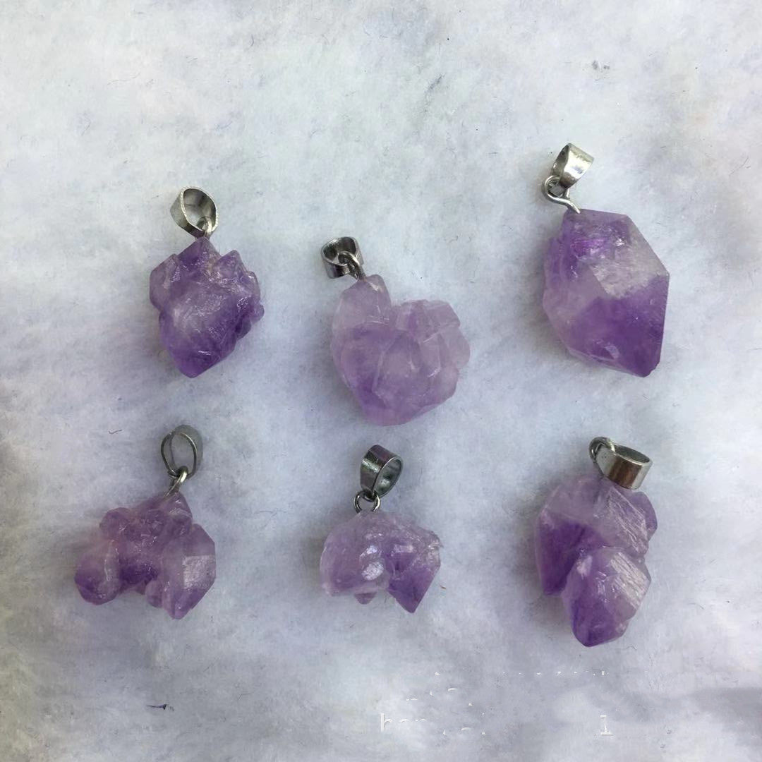Natürlicher Lavendel-Amethyst-Felsen, unregelmäßige Anhänger