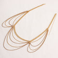 Trendy Hot Girl Waist Chain Rhinestone Wave Type Body Chains