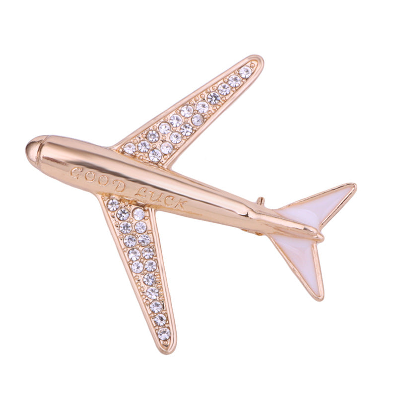 Broche de avión geométrico simple para hombre