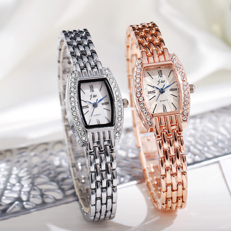 Damen Eimerförmige Quadratische Modeuhr Modeschmuck