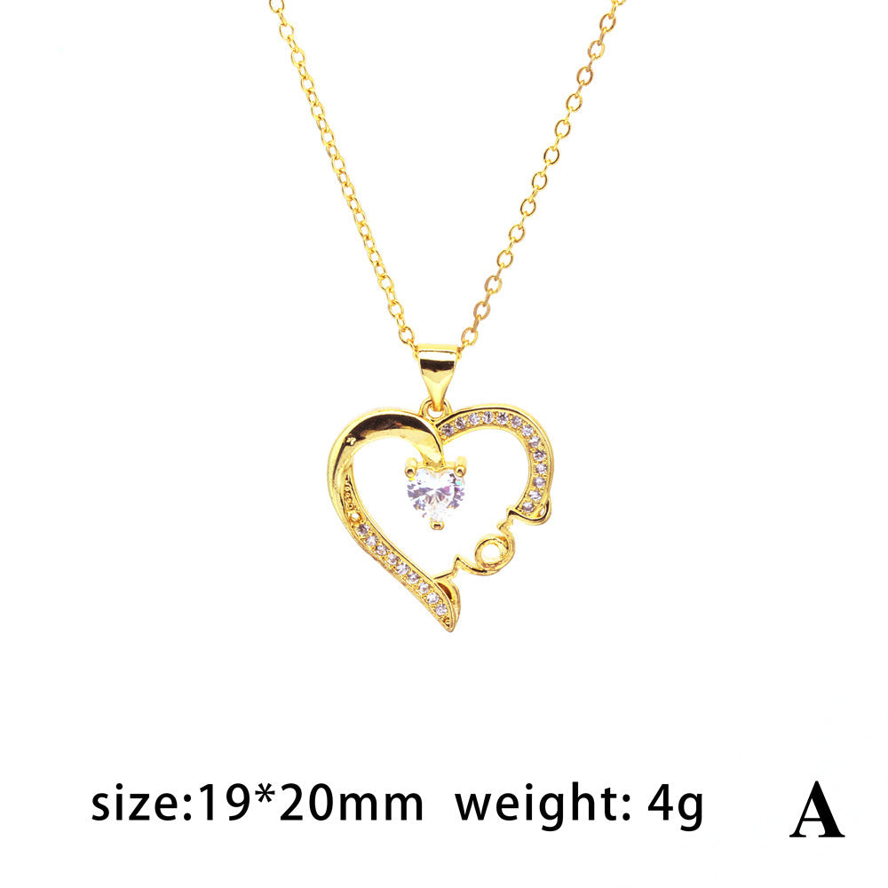 MAMA Muttertag Halskette Geschenk Mode Liebe Mikro Strass