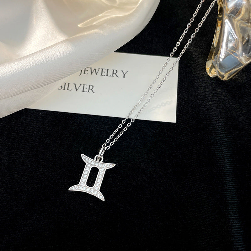 Sternzeichen 925 Sterling Silber Halskette für Damen