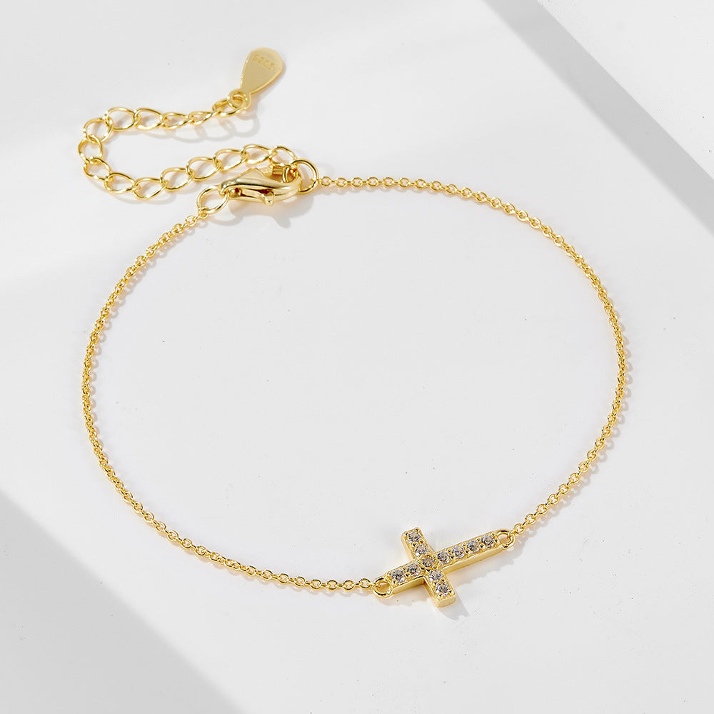 Diamond Cross Bracelet Simple All-match