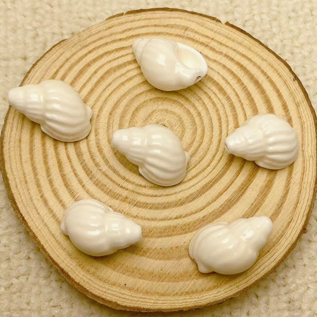 Cuentas de Cerámica de Concha, Cuentas Sueltas de Caracoles, Cuentas de Seda, Adorno Hecho a Mano DIY