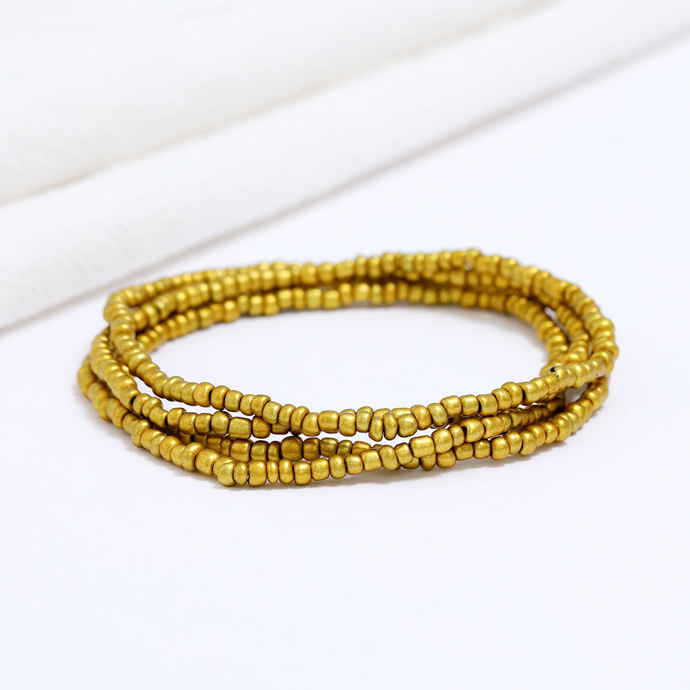 Women's Colorful Beaded Elastic Waist Chain
