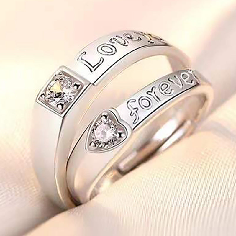 Anillos de apertura Simulación de boda Anillo de diamante