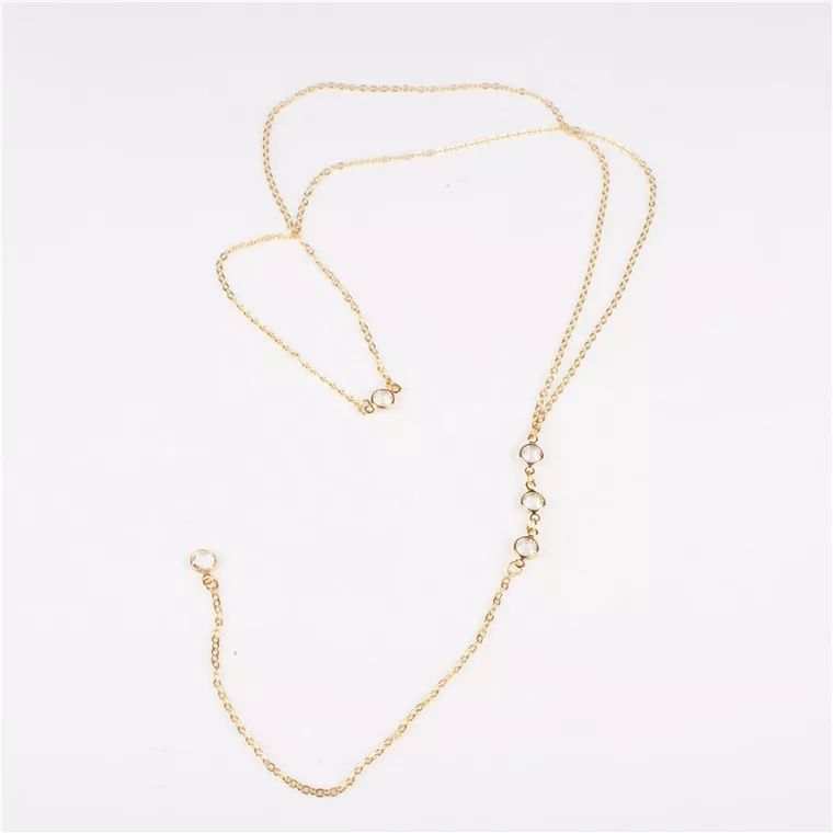 Joyas de moda sencilla con cadena trasera de gota de agua