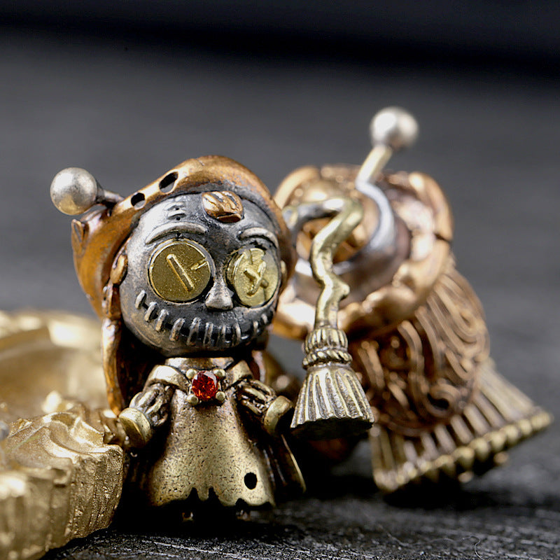 Hexenbohnenpuppe Silberschmuck Persönlichkeit Retro