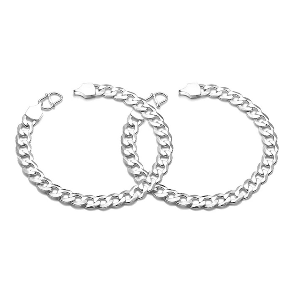 Pulsera de marca de moda urbana para hombre con cadena cubana de plata esterlina 925 y personalidad