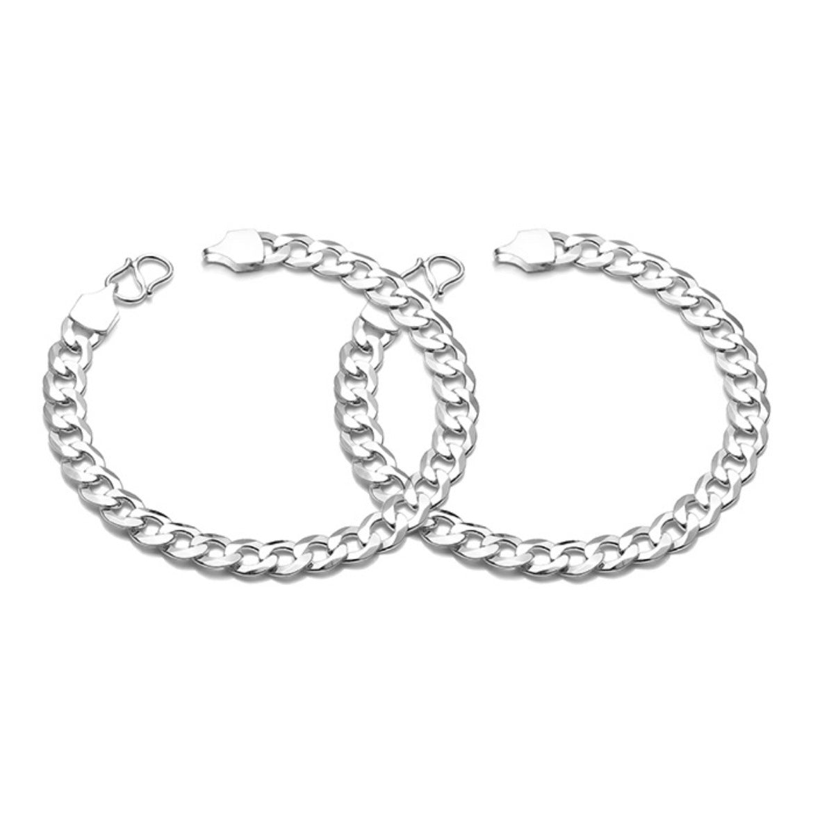 Pulsera de marca de moda urbana para hombre con cadena cubana de plata esterlina 925 y personalidad