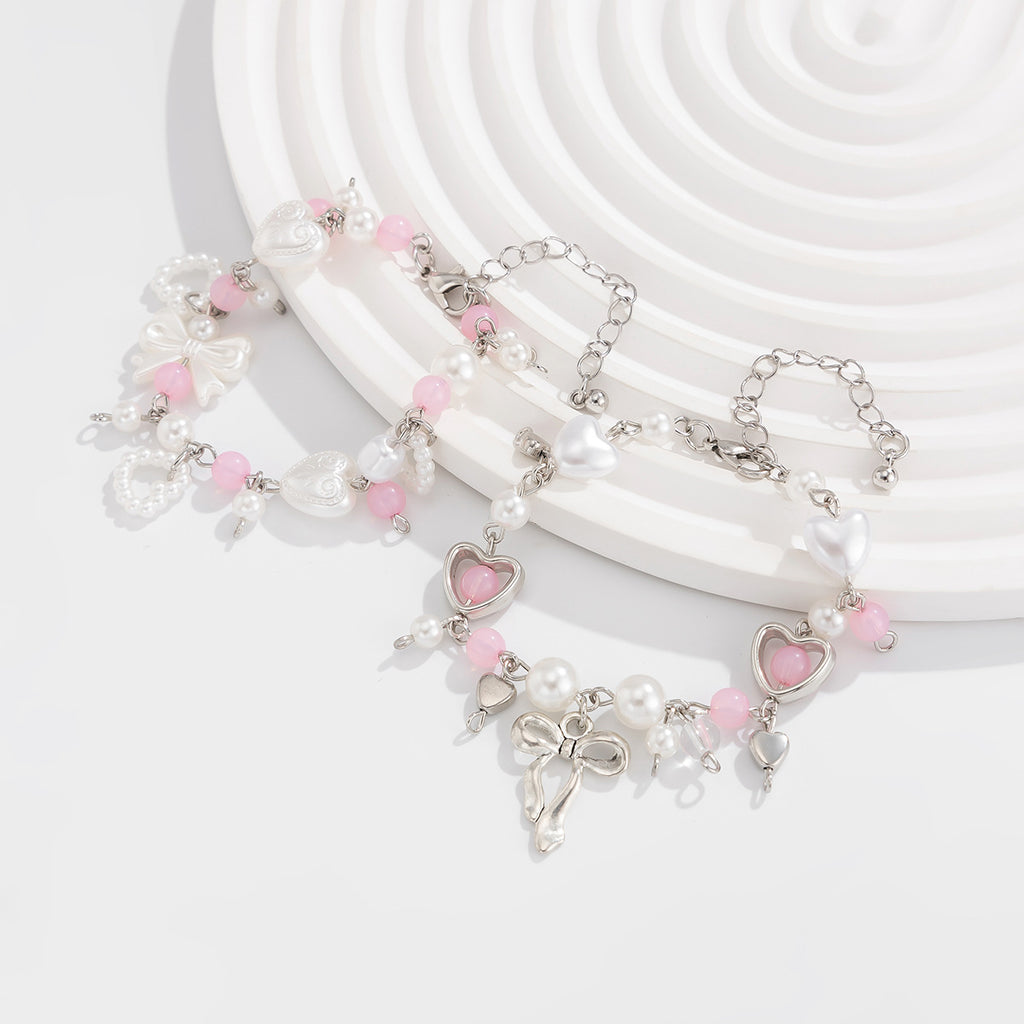 Pulsera con colgante de aleación de lazo dulce