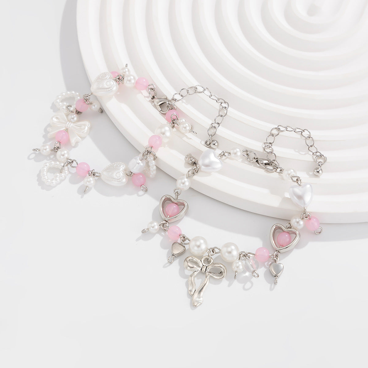 Sweet Bow Alloy Pendant Bracelet