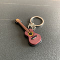 Llavero Colgante Suave de PVC de Guitarra Musical de Silicona
