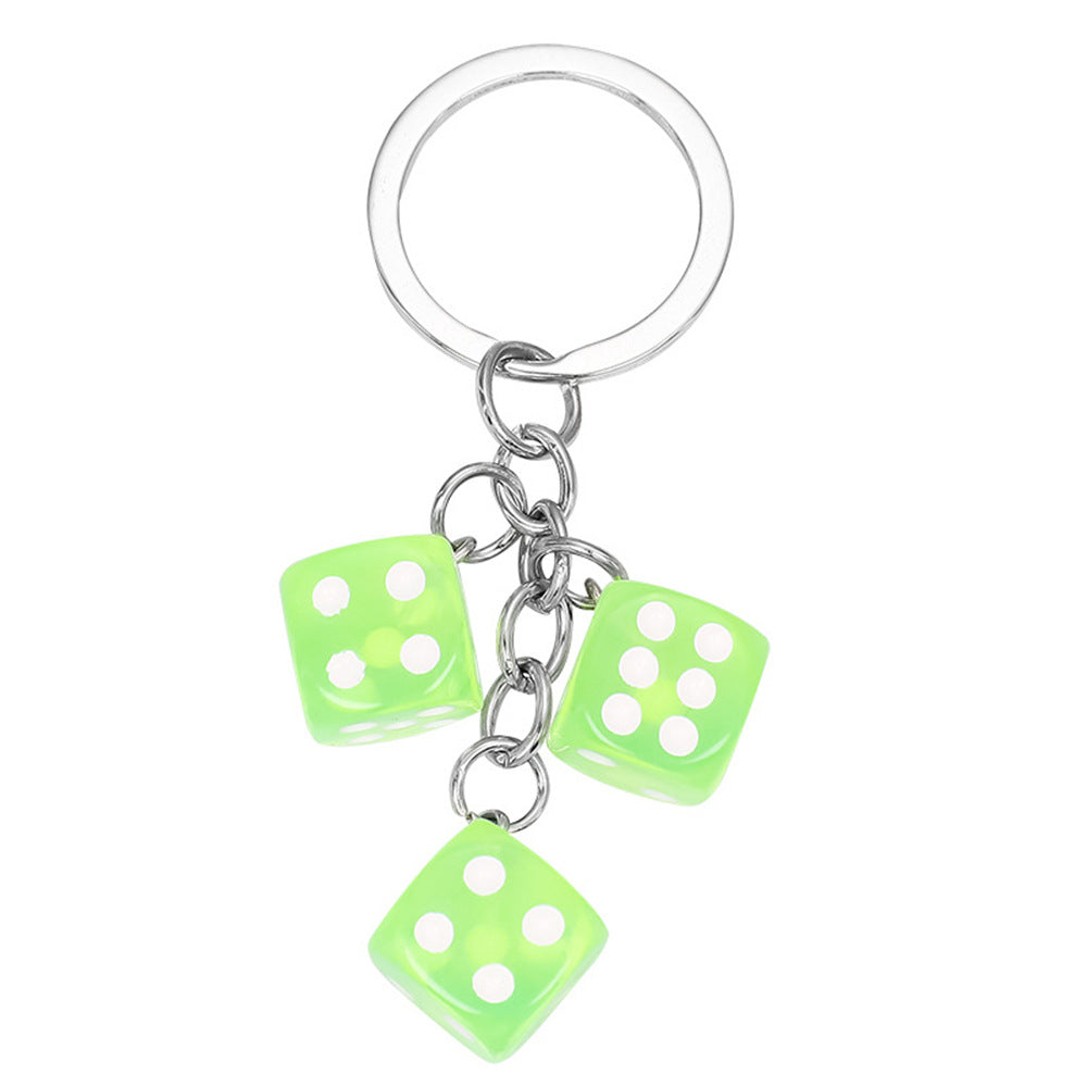 Llavero Colgante con Forma de Dados de Resina Creativos, Accesorios Portátiles para Bolsos y Bolígrafos