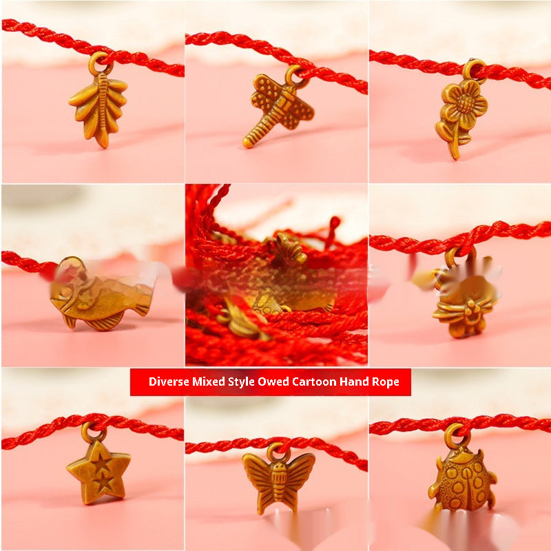 Rotes Seilarmband Kleiner Schmuck