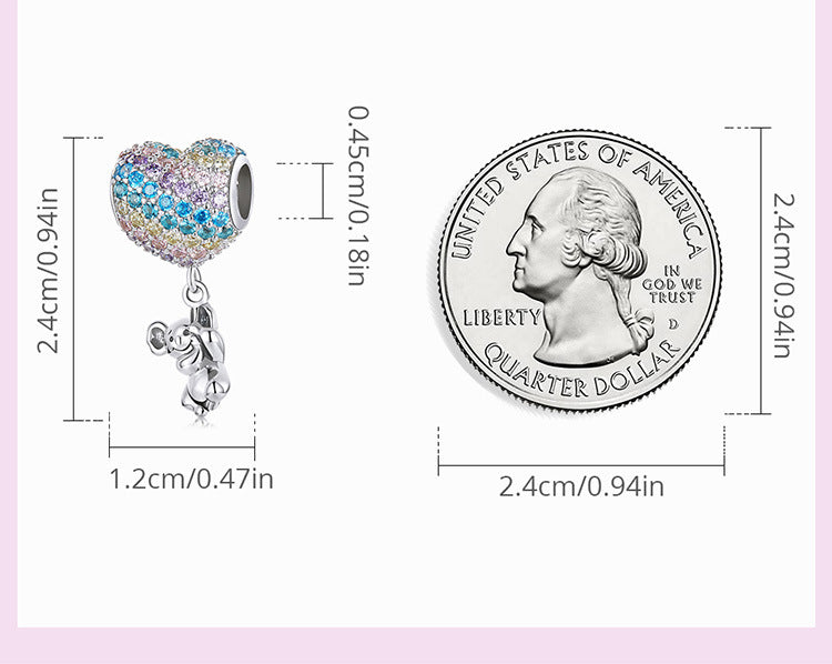 Fashion Love Ballon Kleiner Koala Silberanhänger