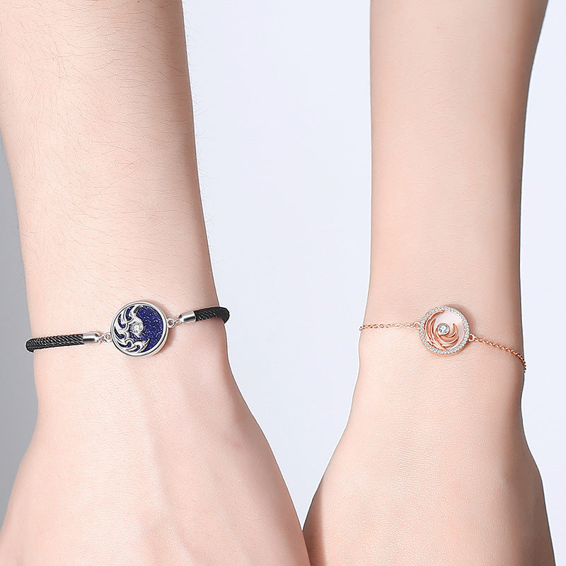 Pulseras de pareja con diseño de interés especial