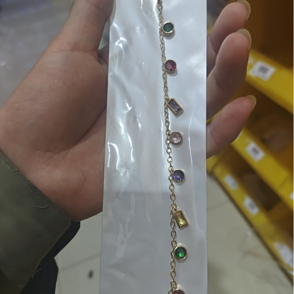 Zirkonia-Glasstein-Armband mit Personalisierung