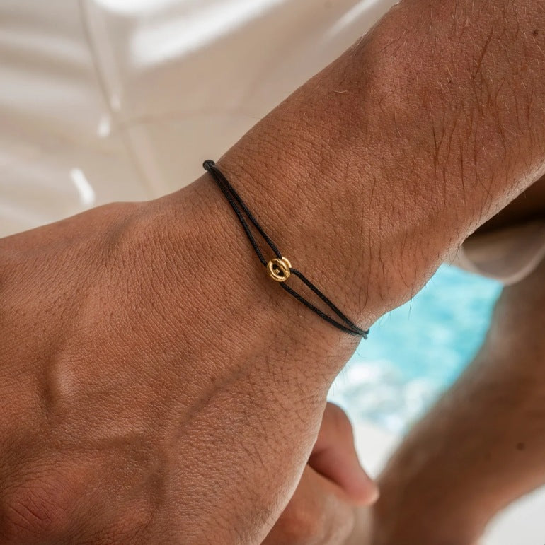Pulsera con símbolo de la suerte, pulsera para parejas con abalorios de la suerte
