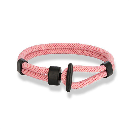 Pulsera informal de ancla negra para hombre