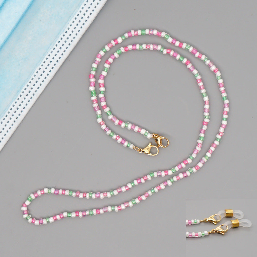 Brillen-Gesichtsmasken-Halskette, Schmuck, Perlen-Schultergurt, modische Sonnenbrillen-Schmuckkordel