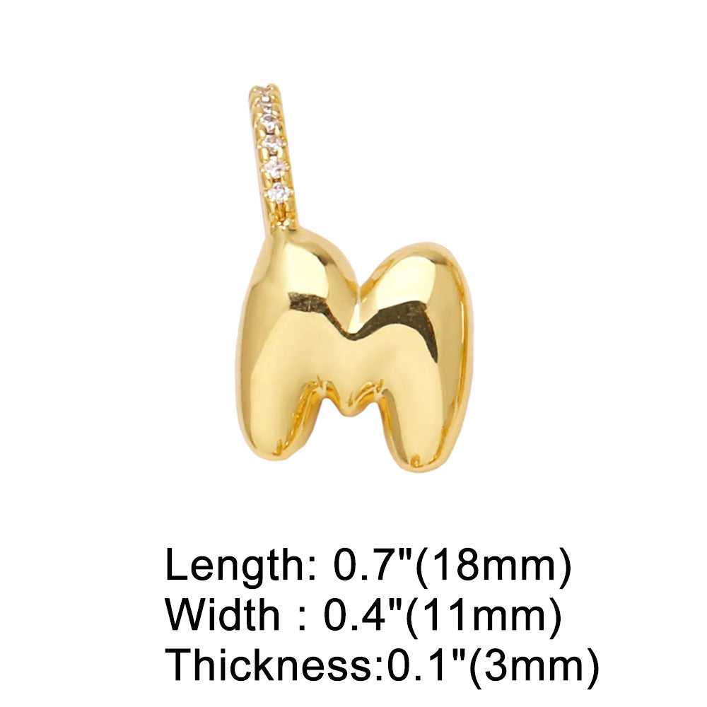 26 Letters Pendant Bracelet Women Gold Plated