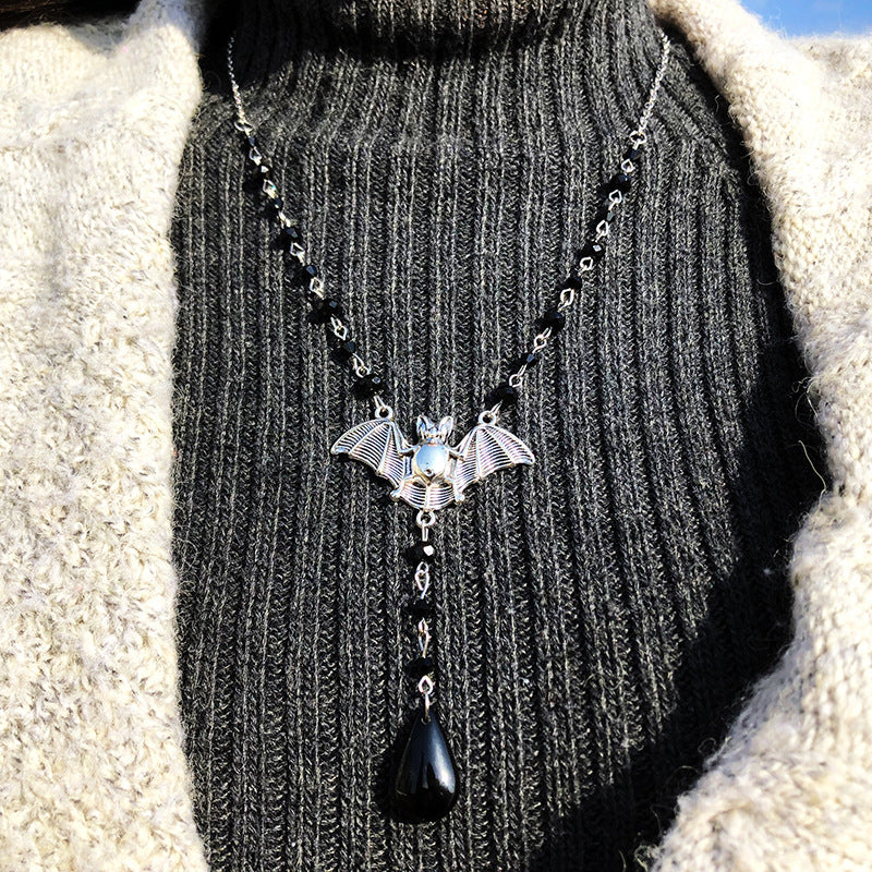 Gothic Fledermaus Halskette Damen Charm Schmuck