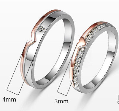925er Sterlingsilber Romantische Pärchenringe für Männer und Frauen