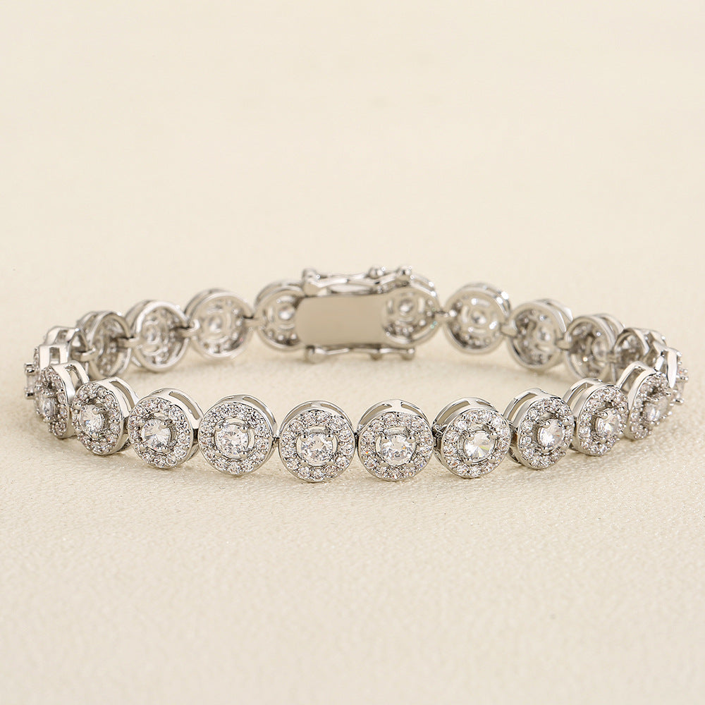 Leichtes Luxus-Armband mit vollständig eingelegten AAA-Zirkonen