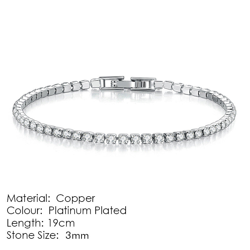 Tennis-Armband Damen Zirkon Voll-Diamant Armband