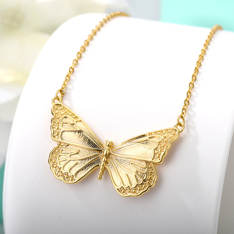 Damen Modeschmuck Schmetterlings-Anhänger Halskette