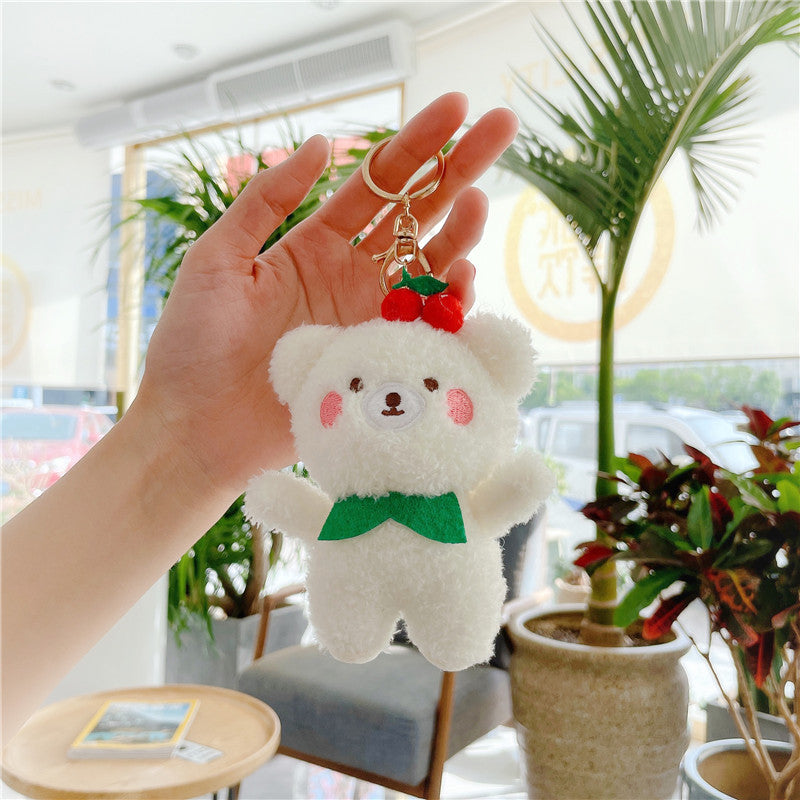 Llavero - Muñeco de peluche de mosquetón, aspecto lindo y encantador, pollito, gato, perro, oso, nube, gamberro