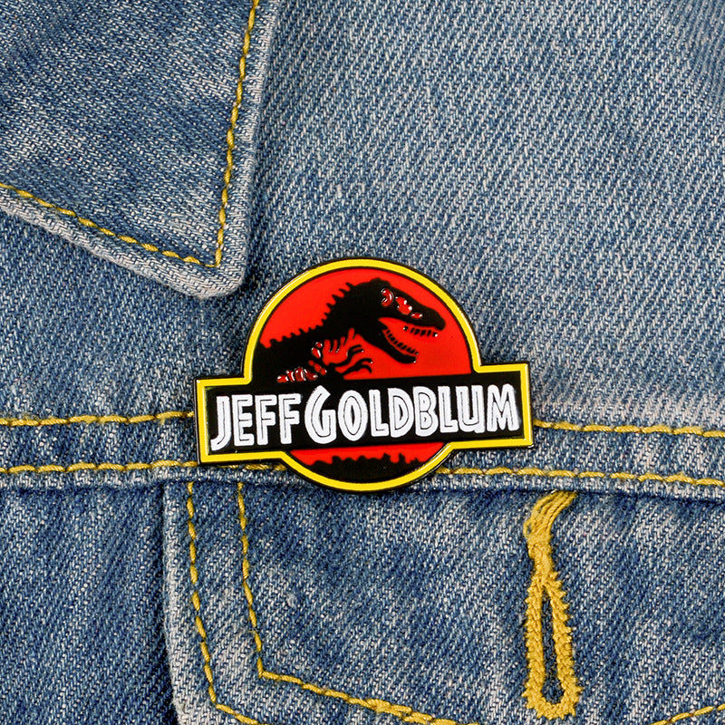 Pin Broche de esqueleto de dinosaurio, accesorios de insignia verde