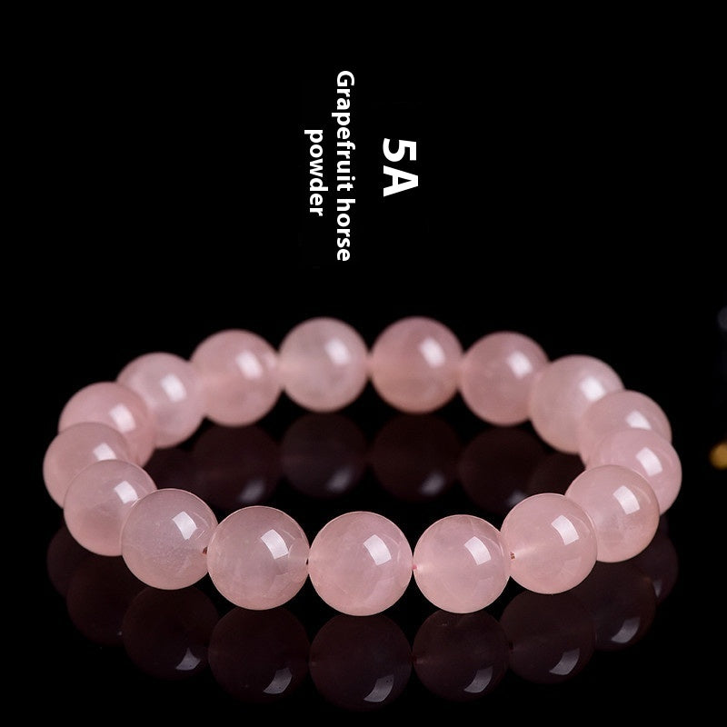 Natural 7A Grade Moisturizing Body Grapefruit Color Horse  Round Beads Bracelet
