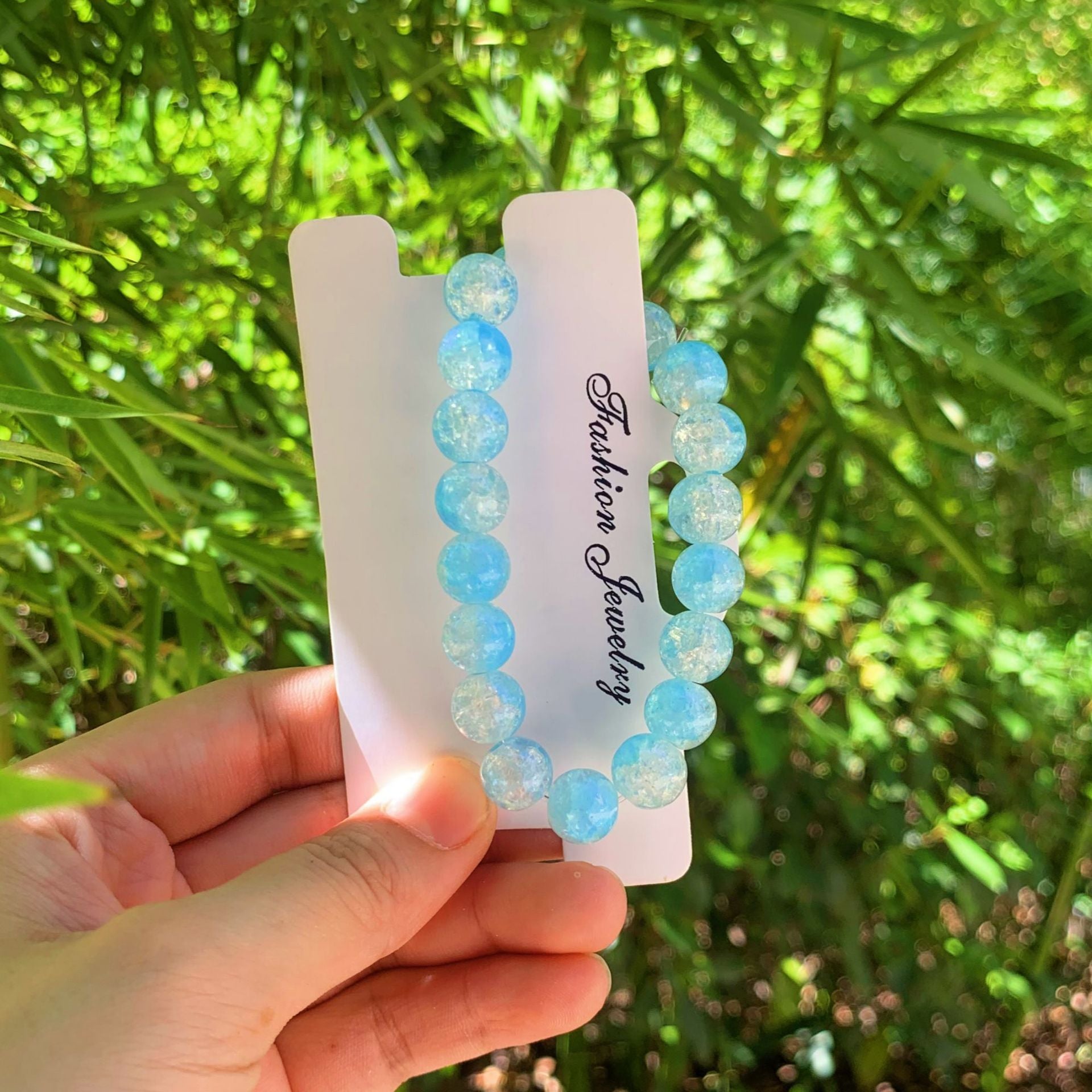 Glass Bracelet Ceramic Bracelet Blue And White Porcelain Gift Box