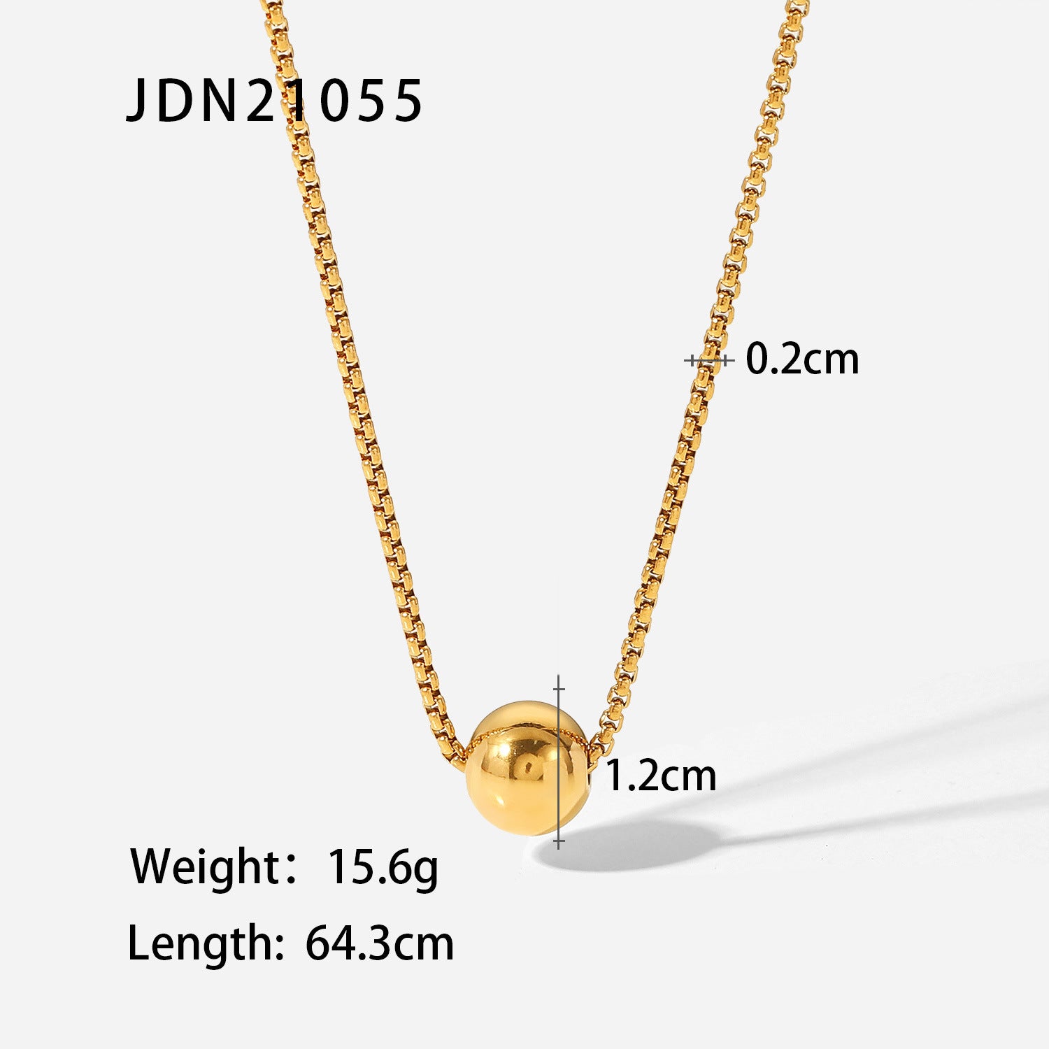 Ausziehbare 18K Gold Edelstahlkette für Damen