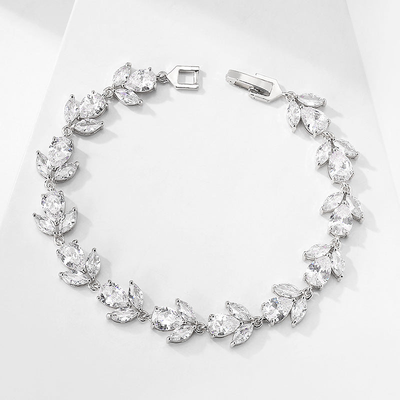 Neues Nischendesign Wassertropfen Pferdeauge Zirkon Armband