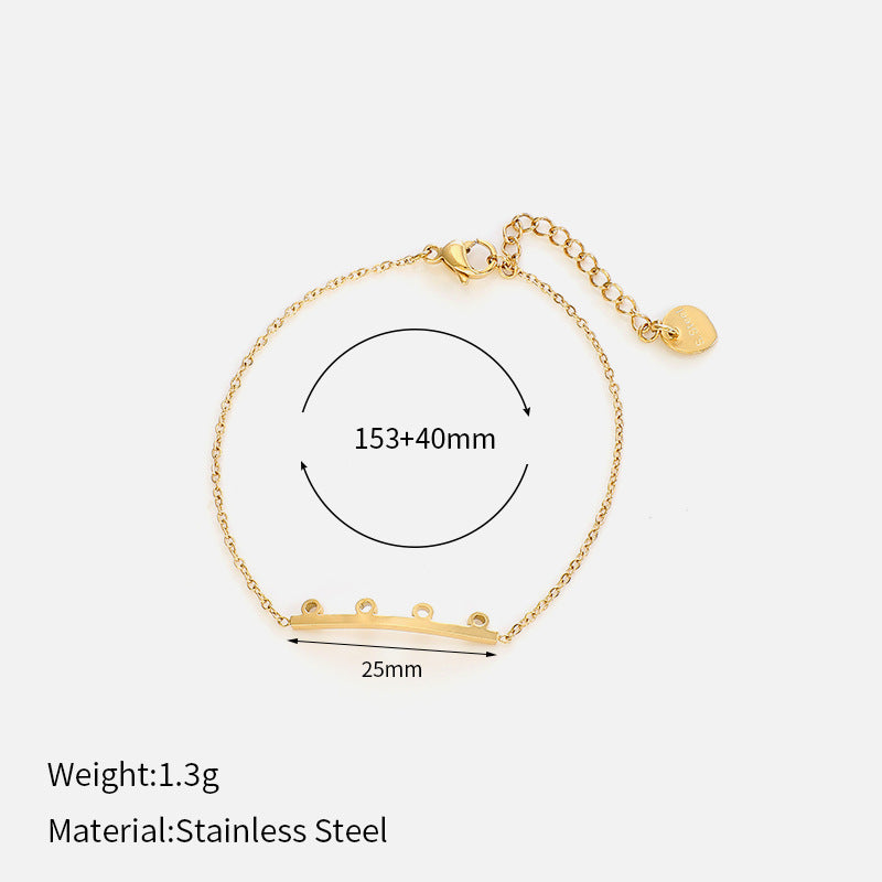 Pulsera de oro de 18K de moda geométrica simple