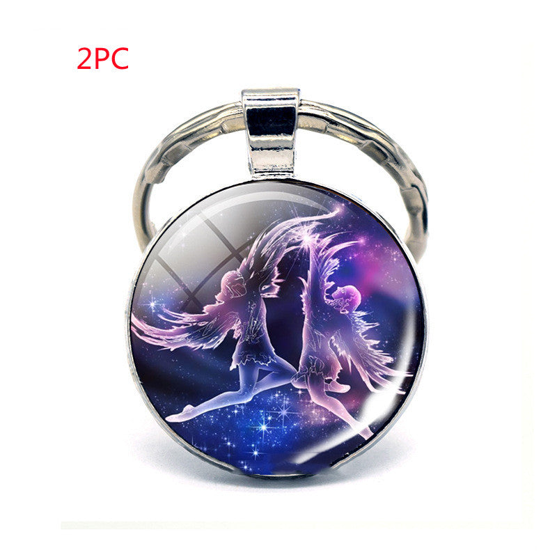 Llavero de los Doce Signos del Zodiaco, Regalo de Cumpleaños