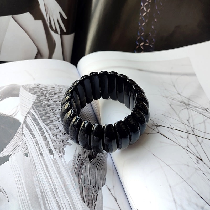 Pulsera Acrílica con Patrón de Cristal de Mármol para Hombres y Mujeres