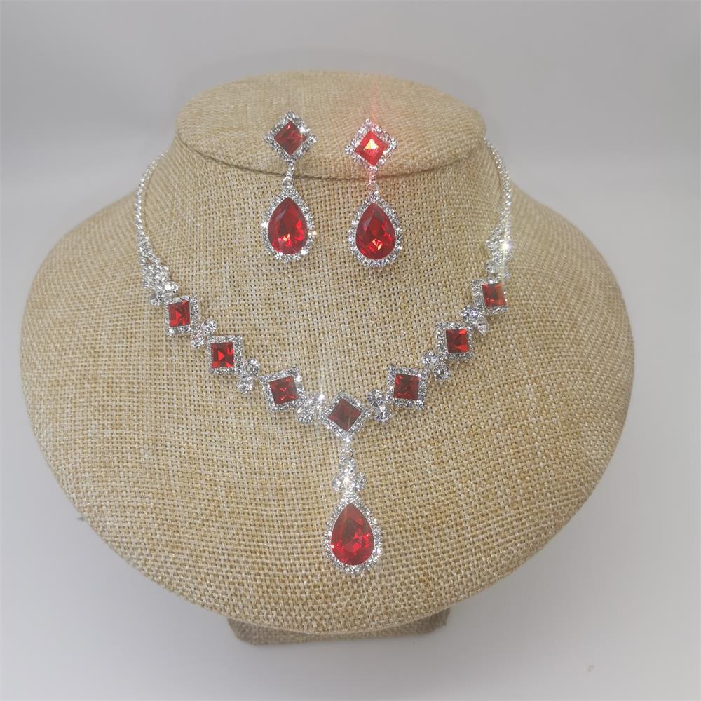 Modeschmuck Schlichter Vintage Schmuck Damen Accessoires Halskette und Ohrringe Set