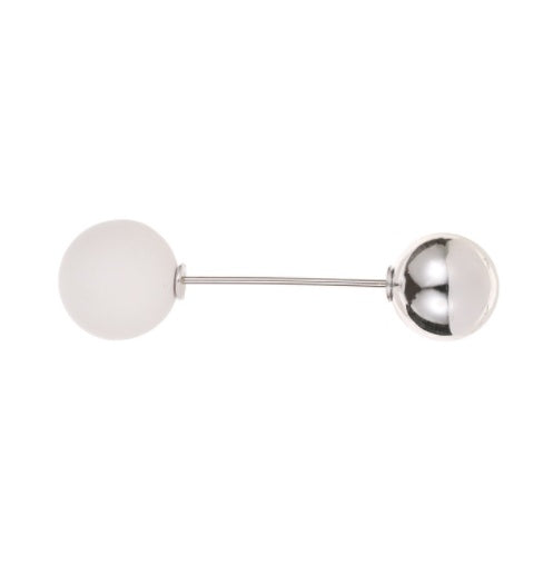 Broche de perlas de doble cabeza antideslumbrante sencillo
