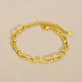 Pulsera de mujer sencilla de acero de titanio con cadena de lazo