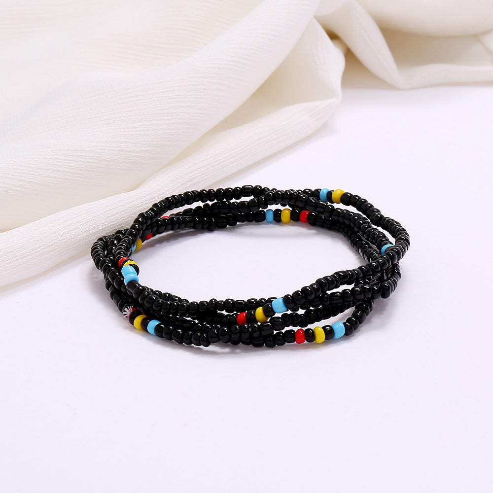 Women's Colorful Beaded Elastic Waist Chain