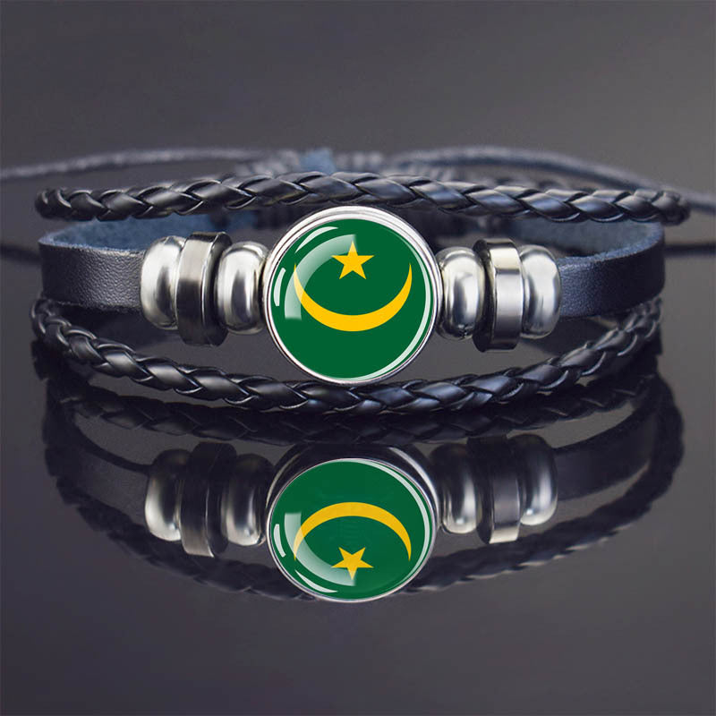 World Flag Bracelet Woven Twisted